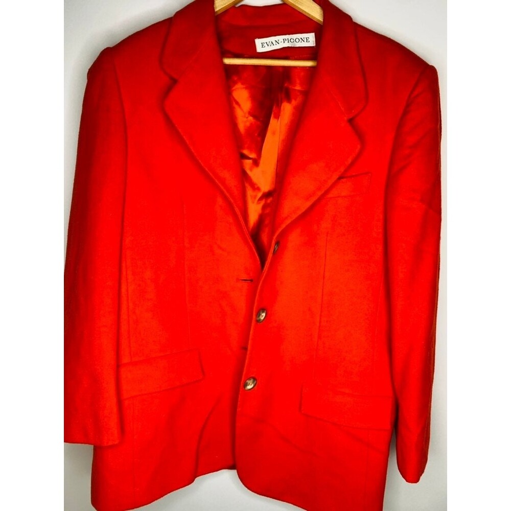 Blazer Vintage Evan picone union made size 12 red blazer jacket